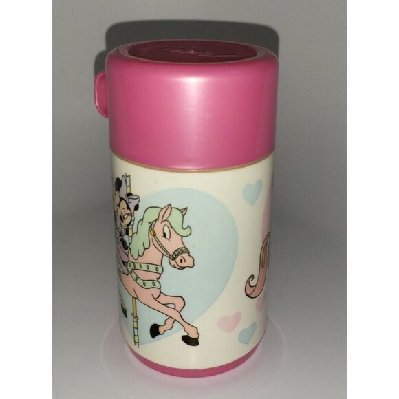 Disney Lunchbox Thermos Mickey Minnie Mouse Pink Aladdin 1990’s Horse Vintage! - Picture 3 of 8